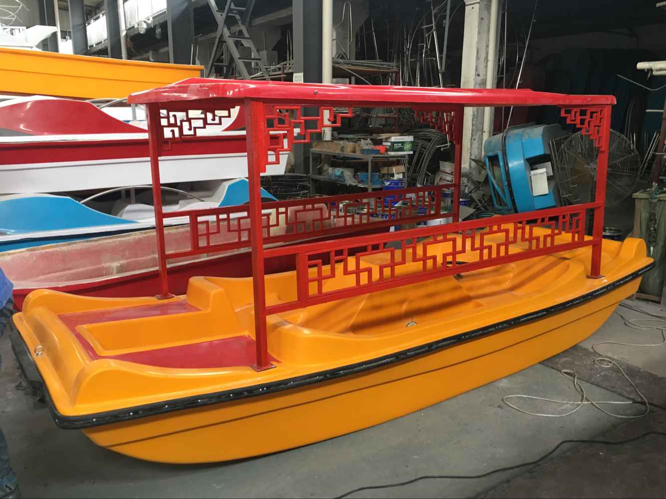 仿古腳踏船  畫(huà)舫腳踏船  顏色定做